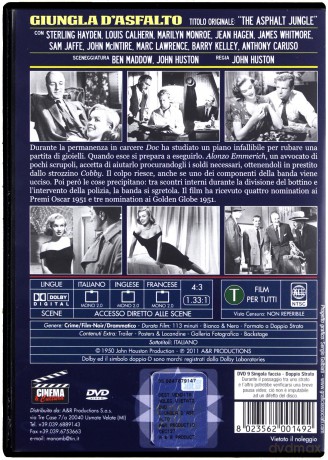 The Asphalt Jungle (Asfaltowa dżungla) [DVD]