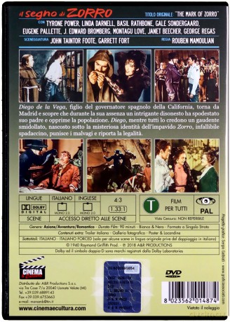 The Mark of Zorro (Znak Zorro) [DVD]