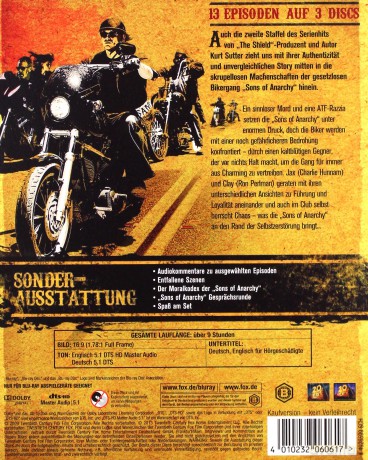 Sons of Anarchy: Season 2 (Synowie Anarchii) [3xBlu-Ray]