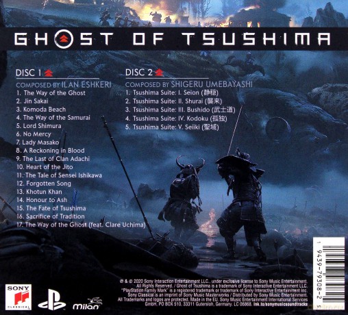 Ghost of Tsushima soundtrack (Ilan Eshkeri & Shigeru Umebaya) (digipack) [2CD]