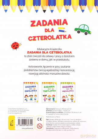 Akademia malucha. Zadania dla czterolatka [KSIĄŻKA]