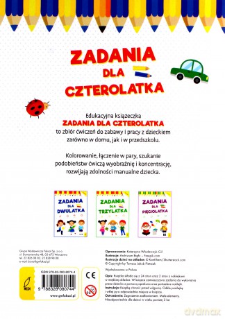 Akademia malucha. Zadania dla czterolatka [KSIĄŻKA]