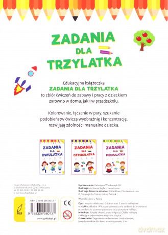 Akademia malucha. Zadania dla trzylatka [KSIĄŻKA]