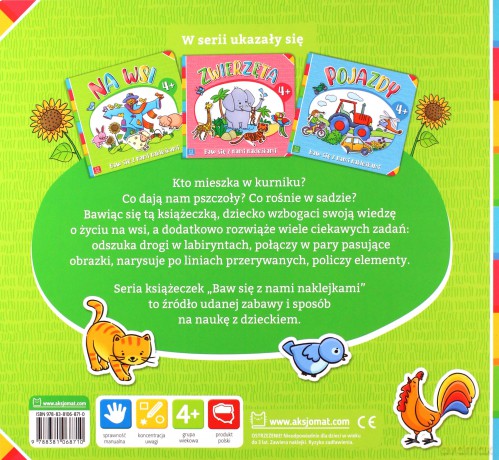 Baw się z nami naklejkami. Na wsi 4+ - Agnieszka Bator [KSIĄŻKA]