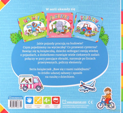 Baw się z nami naklejkami. Pojazdy 4+ - Agnieszka Bator [KSIĄŻKA]