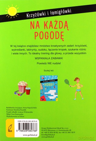 Krzyżóki i łamigłówki. Na każdą pogodę [KSIĄŻKA]