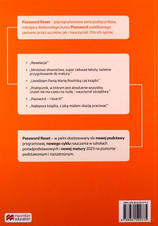 Password Reset A2+/B1 Książka ucznia + cyfrowa - Marta Rosińska, Lynda Edwards [KSIĄŻKA]
