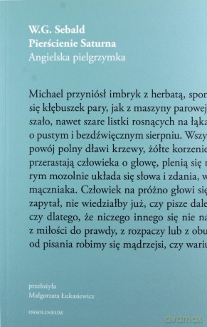 Pierścienie Saturna. Angielska pielgrzymka - W.G. Sebald [KSIĄŻKA]