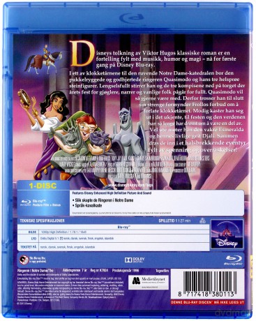 The Hunchback of Notre Dame (Dzwonnik z Notre Dame) (Disney) [Blu-Ray]
