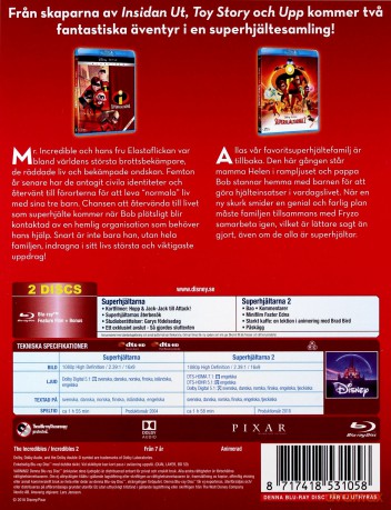 The Incredibles 1-2 (Iniemamocni 1-2) (Disney) [2xBlu-Ray]