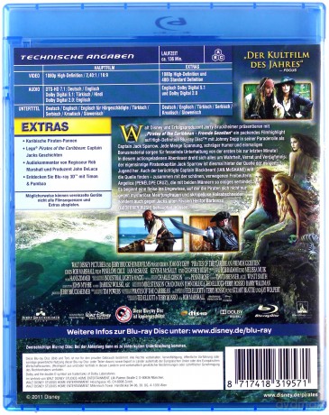 Pirates of The Caribbean: On Stranger Tides (Piraci z Karaibów: Na nieznanych wodach) [Blu-Ray]