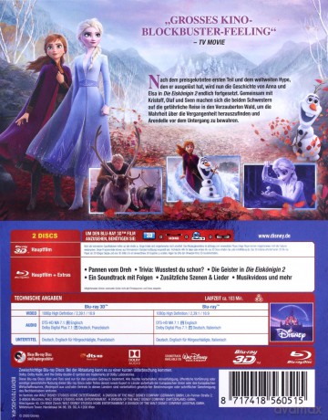 Frozen II (Kraina lodu II) (Disney) [Blu-Ray 3D]+[Blu-Ray]