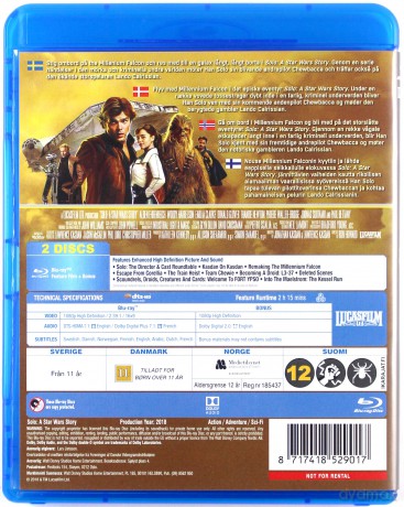 Solo: A Star Wars Story (Han Solo: Gwiezdne wojny - historie) (Disney) [Blu-Ray]