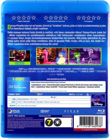 Inside Out (W głowie się nie mieści) (Disney) [Blu-Ray]