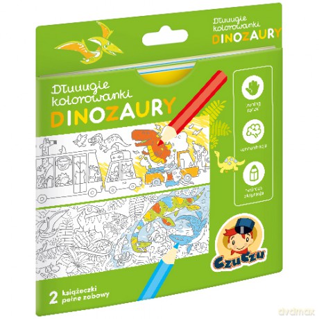 Dłuuugie kolorowanki Dinozaury [KSIĄŻKA]