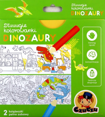 Dłuuugie kolorowanki Dinozaury [KSIĄŻKA]