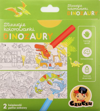 Dłuuugie kolorowanki Dinozaury [KSIĄŻKA]