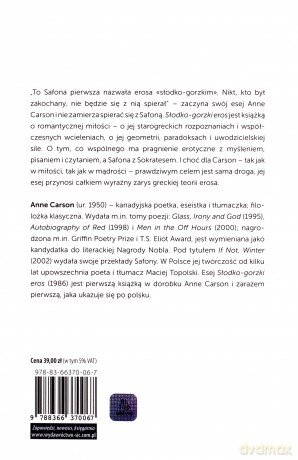 Eros słodko-gorzki - Anne Carson [KSIĄŻKA]
