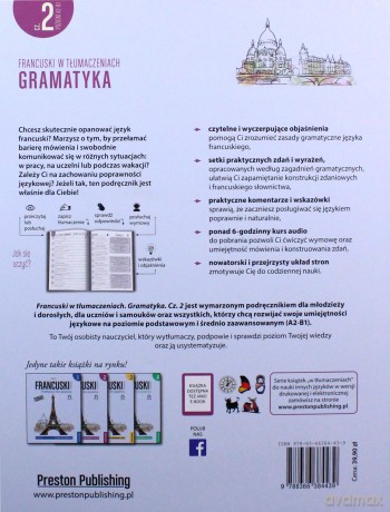 Francuski w tłumaczeniach. Gramatyka 2 poziom A2/B1 - Janina Radej [KSIĄŻKA]