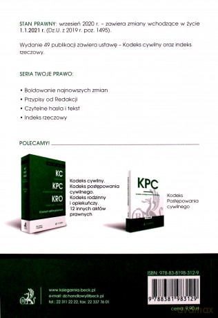 KC. Kodeks cywilny wyd. 49 [KSIĄŻKA]