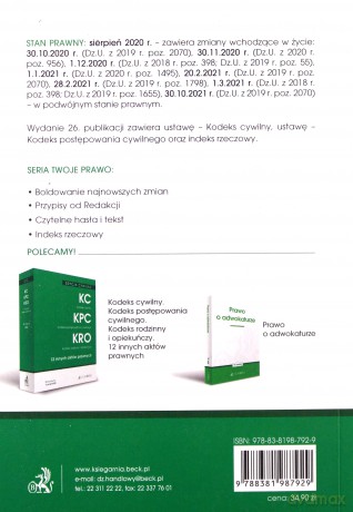 KC. KPC. Kodeks cywilny. Kodeks postępowania cywilnego6 [KSIĄŻKA]