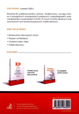 KP. Kodeks pracy wyd. 55 [KSIĄŻKA]