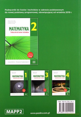 Nowe matematyka podręcznik dla klasy 2 liceów i techników zakres podstawowy - Marcin Kurczab, Elżbieta Kurczab, Elżbieta Świda [KSIĄŻKA]