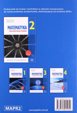 Nowe matematyka podręcznik dla klasy 2 liceów i techników zakres rozszerzony - Marcin Kurczab, Elżbieta Kurczab, Elżbieta Świda [KSIĄŻKA]