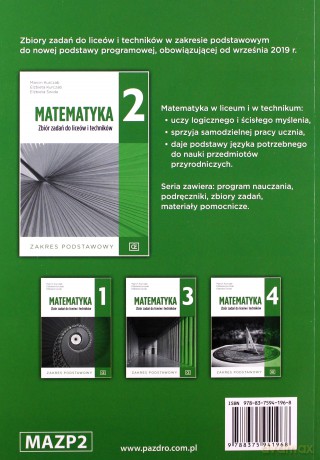 Nowe matematyka zbiór zadań dla klasy 2 liceów i techników zakres podstawowy - Marcin Kurczab, Elżbieta Kurczab, Elżbieta Świda [KSIĄŻKA]