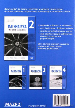 Nowe matematyka zbiór zadań dla klasy 2 liceów i techników zakres rozszerzony - Marcin Kurczab, Elżbieta Kurczab, Elżbieta Świda [KSIĄŻKA]
