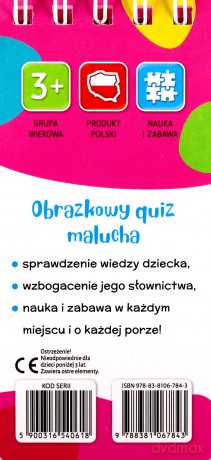 Obrazkowy quiz malucha od 3 lat [KSIĄŻKA]