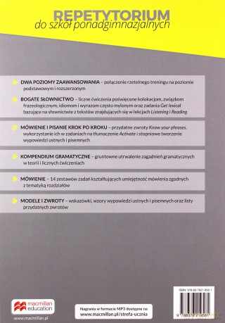 Repetytorium do szkół ponadgimnazjalnych Poziom podstawowy i rozszerzony + książka cyfrowa - Marta Rosińska, Lynda Edwards, Marta Inglot [KSIĄŻKA]