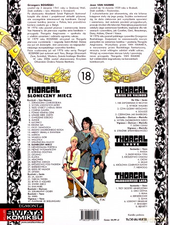 Słoneczny miecz. Thorgal (Tom 18) - Grzegorz Rosiński, Jean Van Hamme [KOMIKS]