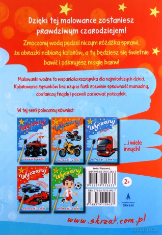 Wyczaruj maszyny budowlane. Malowanki wodne [KSIĄŻKA]