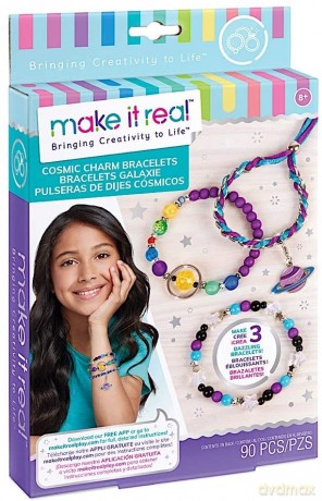 Make it real - Zestaw do tworzenia bransoletek - Motyw galaxy