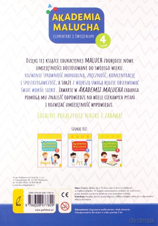 Akademia malucha Elementarz z ćwiczeniami 4-latek [KSIĄŻKA]