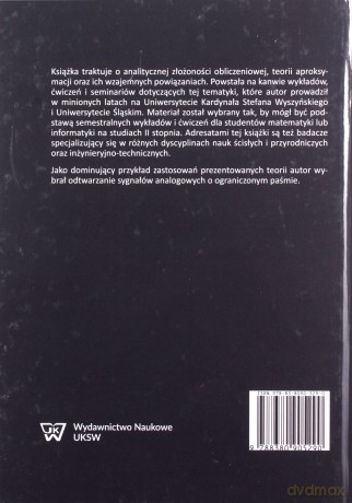 Aproksymacja informacja algorytm - Marek Aleksander Kowalski [KSIĄŻKA]