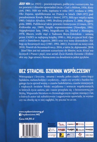 Bez strachu Dziennik współczesny - Józef Hen [KSIĄŻKA]