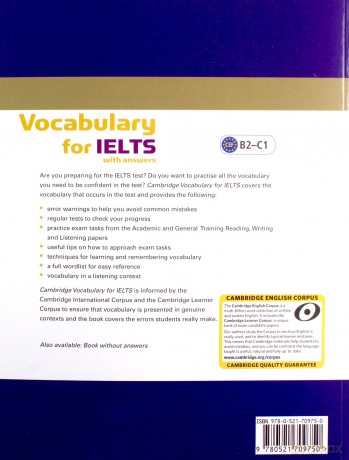 Cambridge Vocabulary for IELTS Book with answers - Pauline Cullen [KSIĄŻKA]