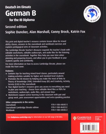 Deutsch im Einsatz German B for the IB Diploma Teacher's Resource with Cambridge Elevate - Sophie Duncker, Alan Marshall [KSIĄŻKA]