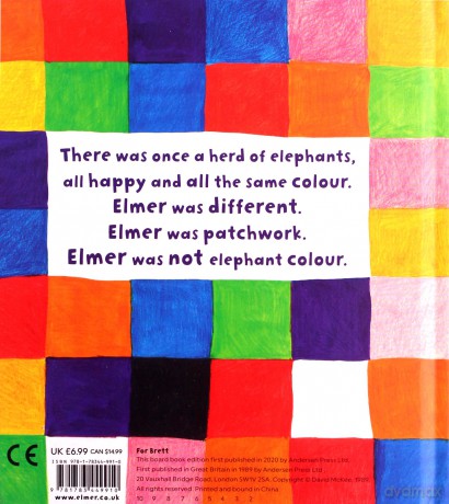 Elmer re-issue board book - David McKee [KSIĄŻKA]
