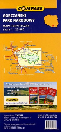 Gorczański Park Narodowy mapa turystyczna 1:25 000