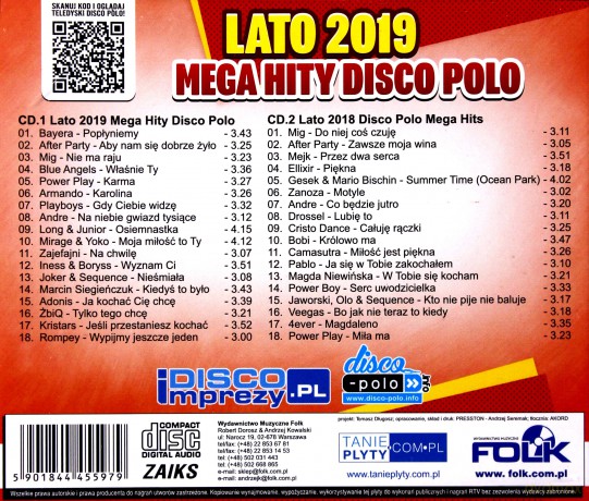 Lato 2019-2020: Disco Polo Mega Hits Pakiet [4CD]