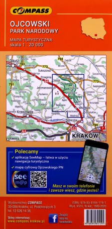 Ojcowski Park Narodowy mapa wodoodporna 1:20 000