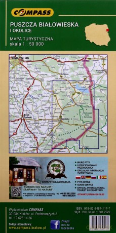 Puszcza Białowieska i okolice mapa turystyczna 1: 50 000