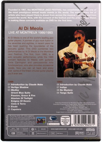 Al Di Meola: Live at Montreux 1986/1993 [2DVD]