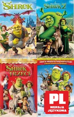 Shrek / Shrek 2 / Shrek 3 / Pada Shrek Pakiet [4DVD]
