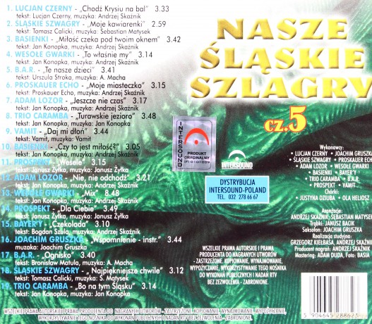 Nasze śląskie szlagiery (szlagry) vol. 5 [CD]