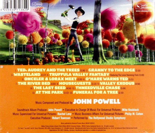 Dr. Seuss' The Lorax soundtrack (John Powell) [CD]