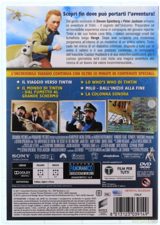The Adventures of Tintin: The Secret of the Unicorn (Przygody Tintina) [DVD]